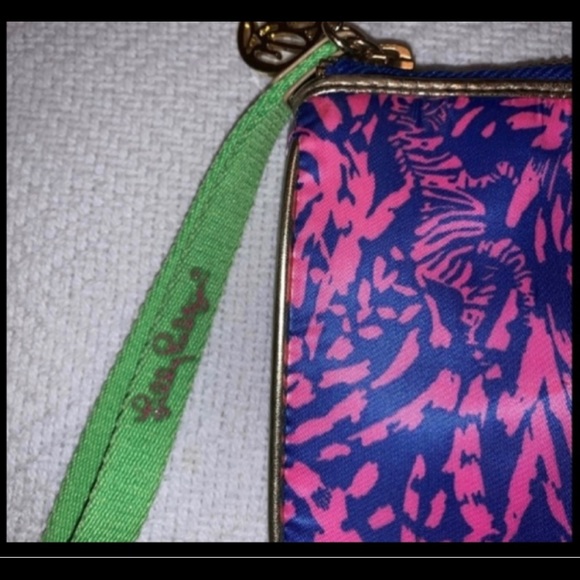 NWOT, Lilly Pulitzer Pink & Blue Neon Wristlet - Picture 2 of 4